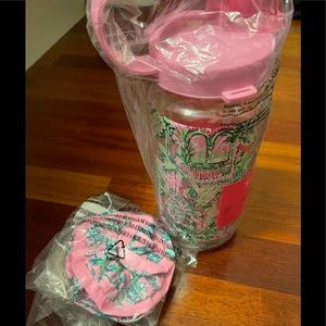 Lilly Pulitzer new water bottle and hair scrunchies